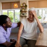 Boca home care services caregiver supporting senior woman at home